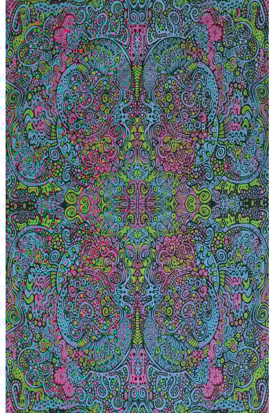 3D Psychedelic Liquid E Tapestry 60x90 - Art by Chris Pinkerton