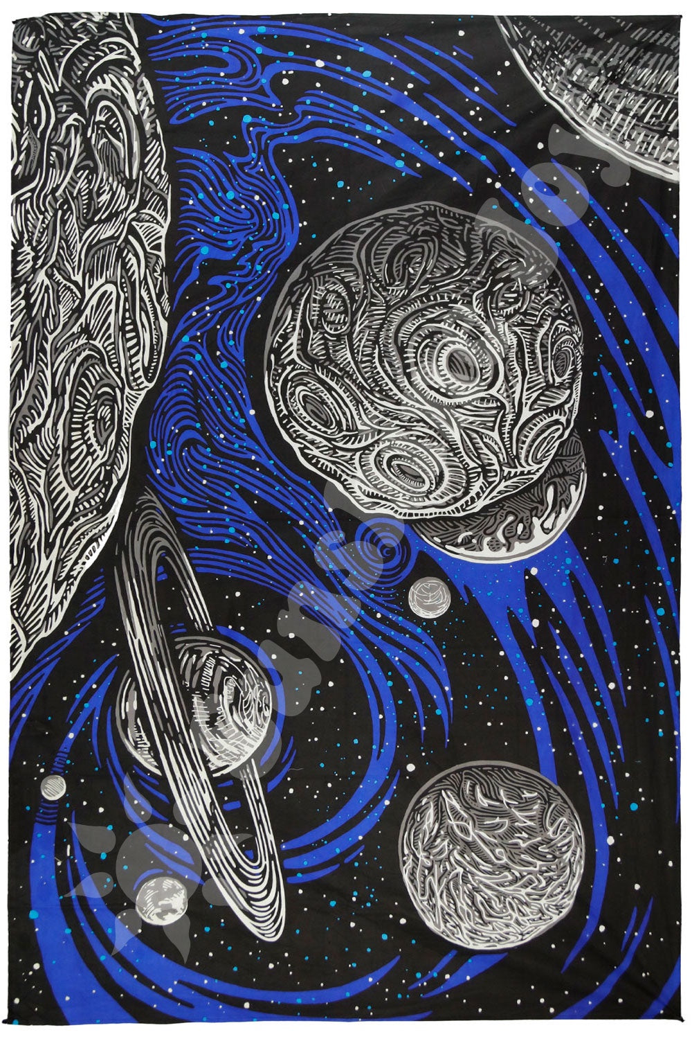 3D Glow In The Dark Galactic Space Tapestry 60x90 - Artwork by Chris Pinkerton