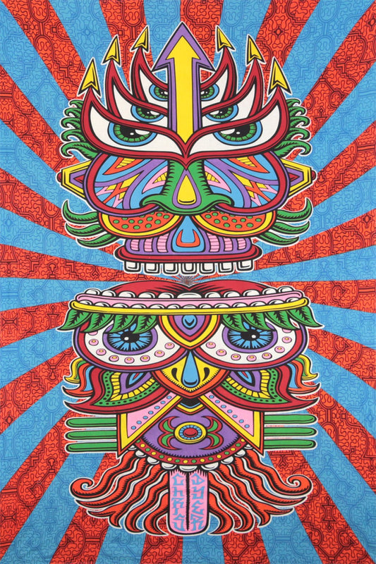 Tapisserie 3D Hungry Eyes 60x90 - Œuvre de Chris Dyer