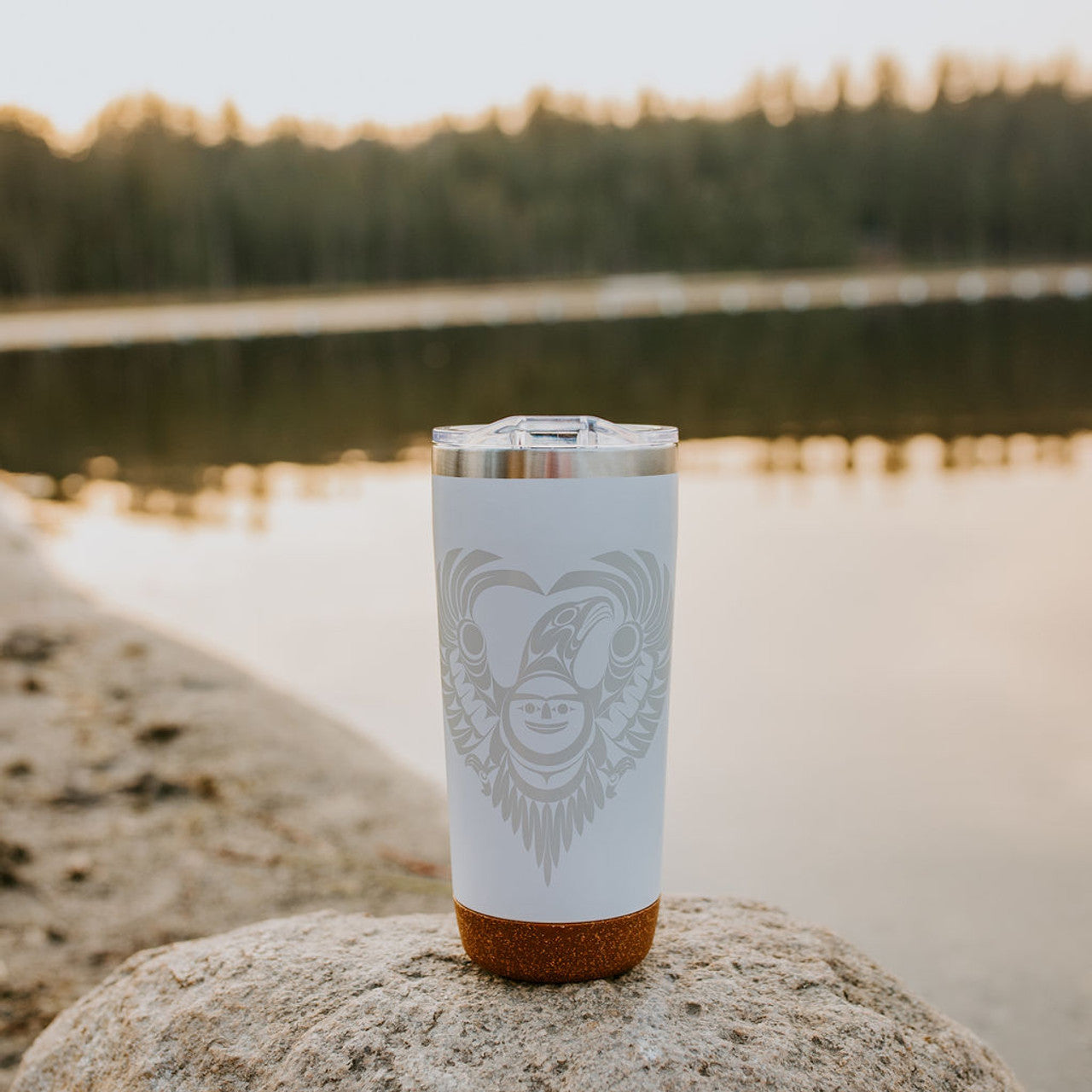 Cork Base Travel Mugs - Healing from Within by Francis Horne Sr., 20oz