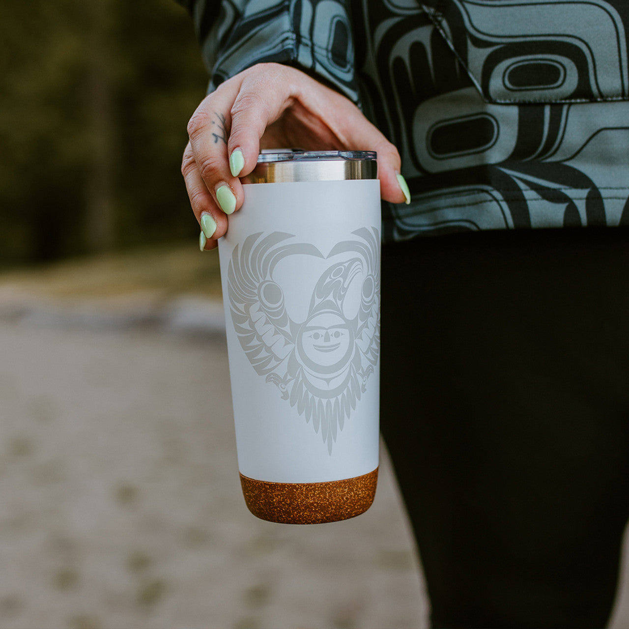 Cork Base Travel Mugs - Healing from Within by Francis Horne Sr., 20oz