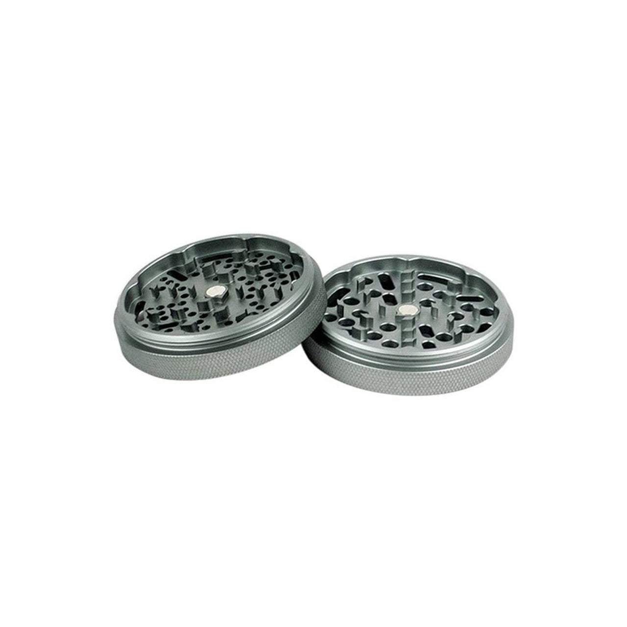 KANNASTOR GR8TR SILVER V2 SERIES GRINDER w/SOLID SCREEN CHAMBER & STAINLESS