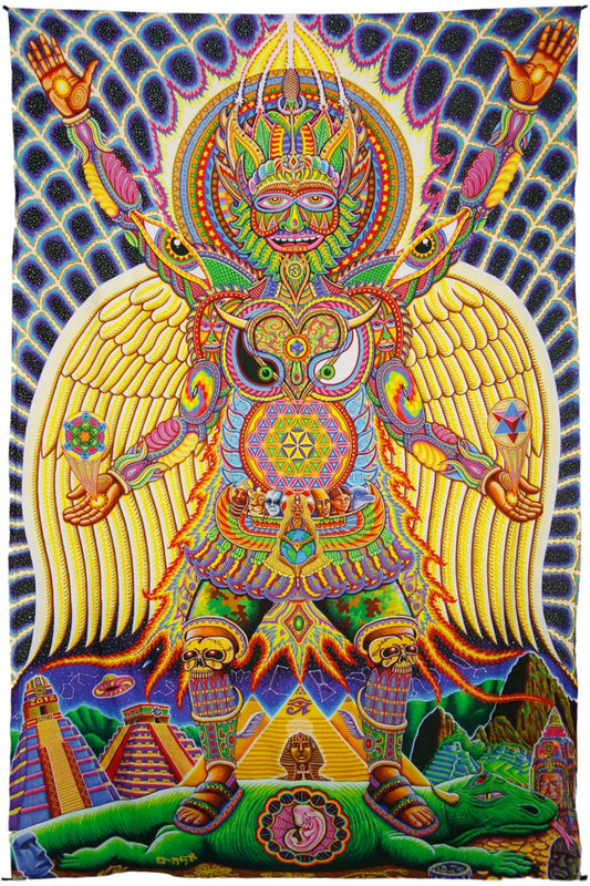 Human Evolution Heady Art Print Mini Tapestry 30x45 - Artwork by Chris Dyer