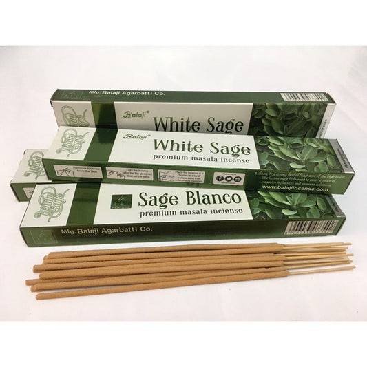 Balaji - Sauge Blanche - Bâtonnets d'encens 15 grammes
