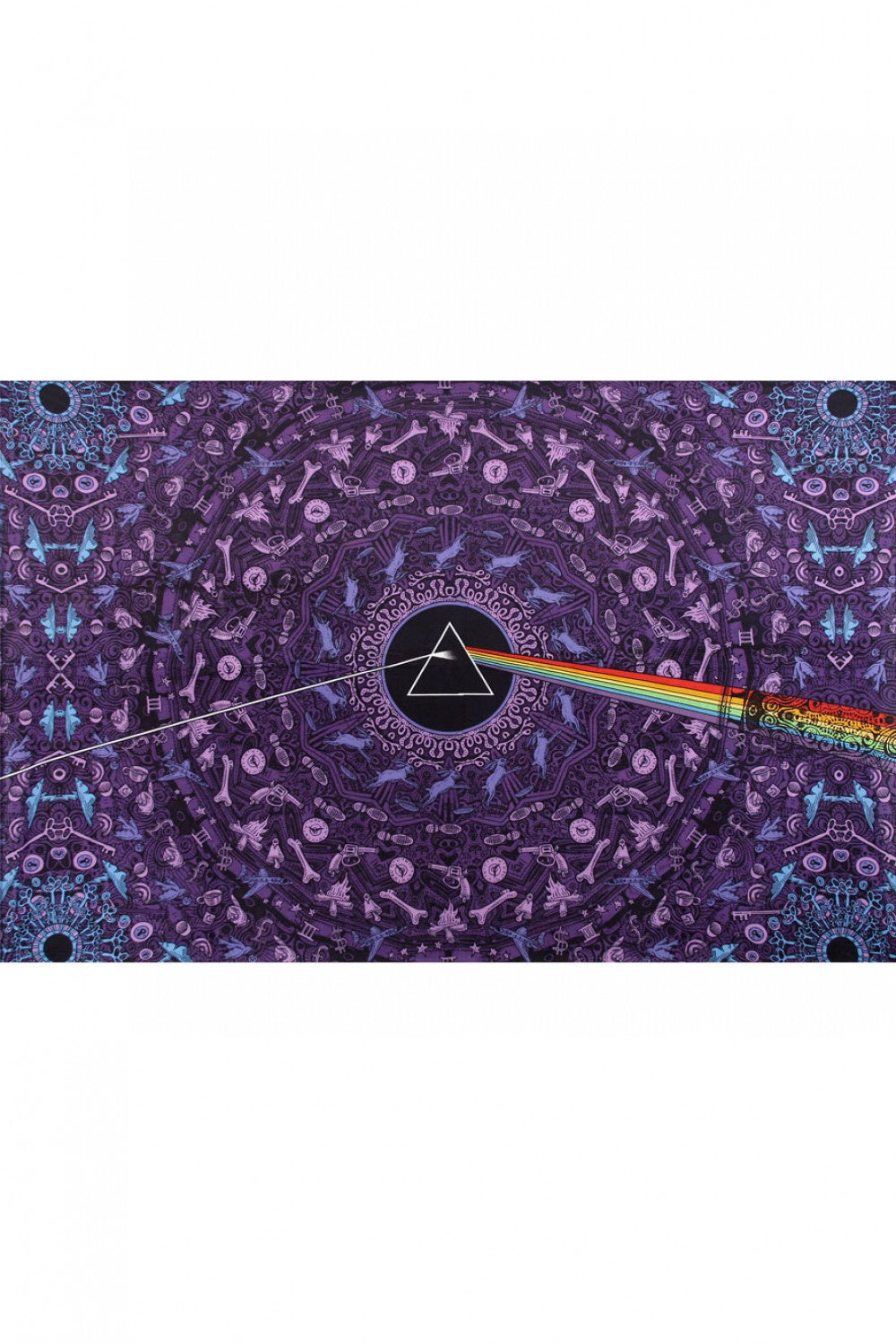 Tapisserie violette avec paroles de Pink Floyd Dark Side 60x90 - Œuvre de Chris Pinkerton
