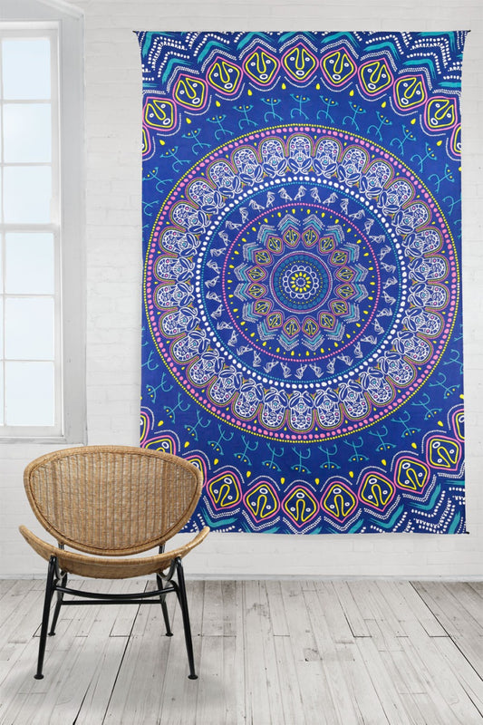 Taino Mandala Tapestry 60x90 - Art by Dina June Toomey
