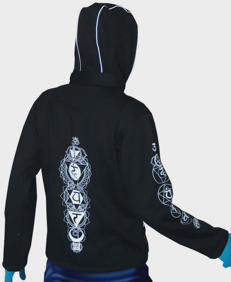Veste Morph à capuche ronde : Glo Chakra