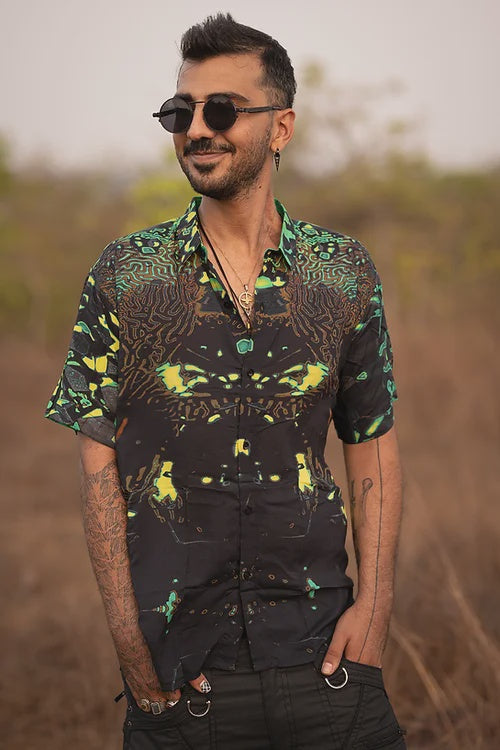 Chemise bambou magicien vert