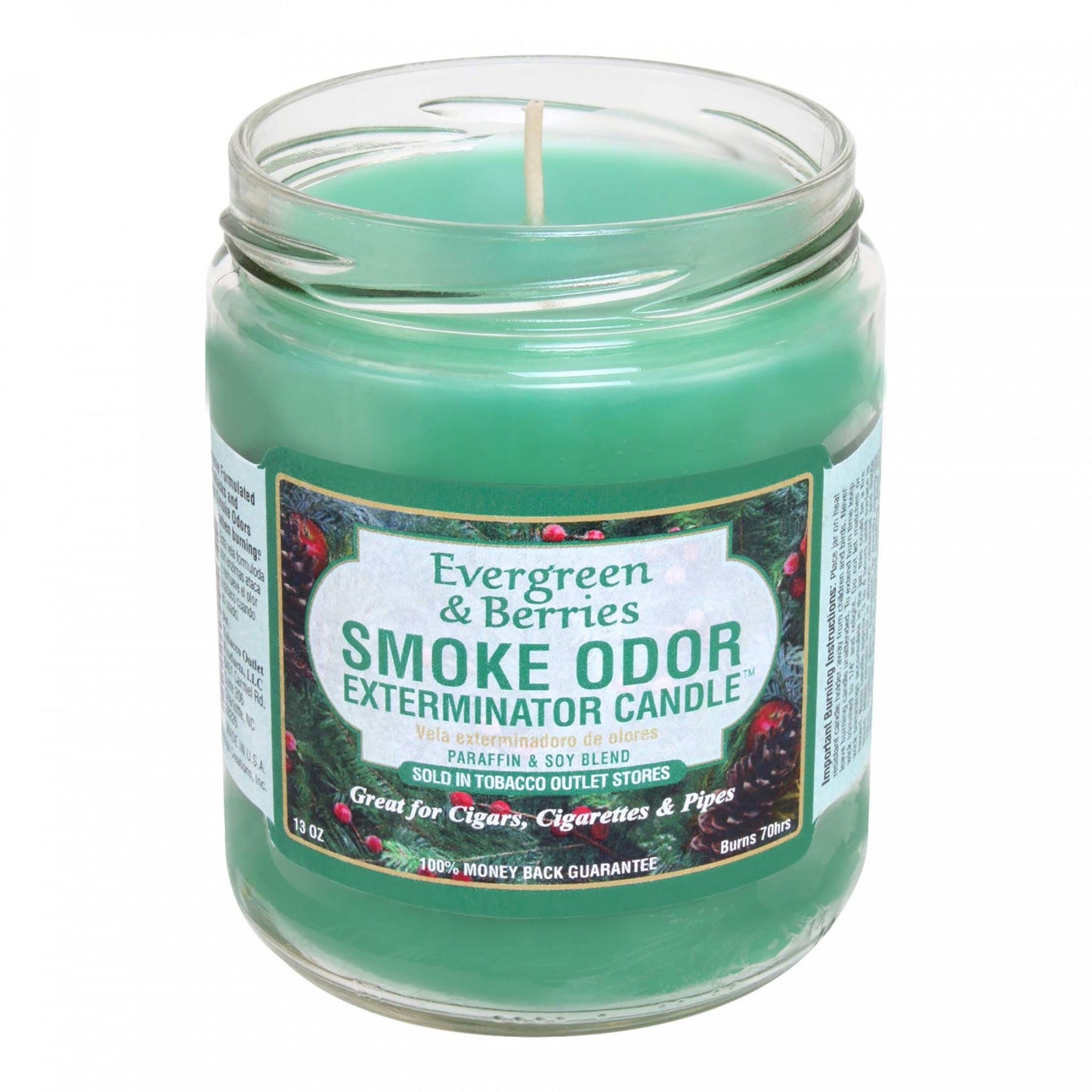 13oz Smoke Odor Evergreen & Berries Exterminator Candle *LIMITED ED"