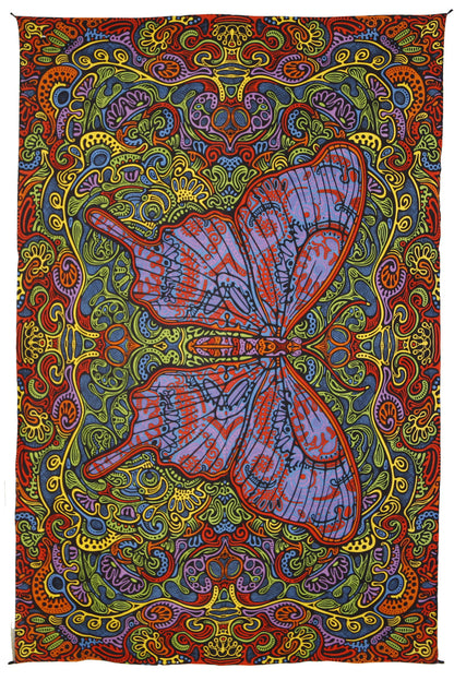 3D Butterfly Daydream Mini Tapestry 45X30 Art by Chris Pinkerton