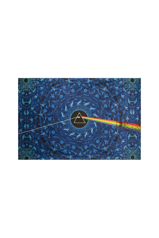 3D Pink Floyd Dark Side Blue Lyrics Mini Tapestry 30x45 - Art by Chris Pinkerton