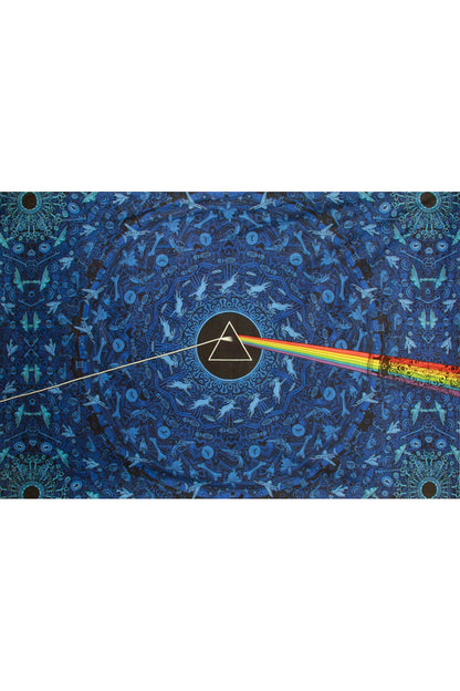 3D Pink Floyd Dark Side Blue Lyrics Mini Tapestry 30x45 - Art by Chris Pinkerton