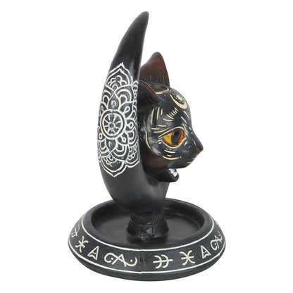 Black Cat Moon Backflow Incense Burner