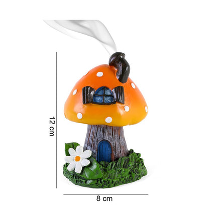 Orange Smoking Toadstool Incense Cone Holder