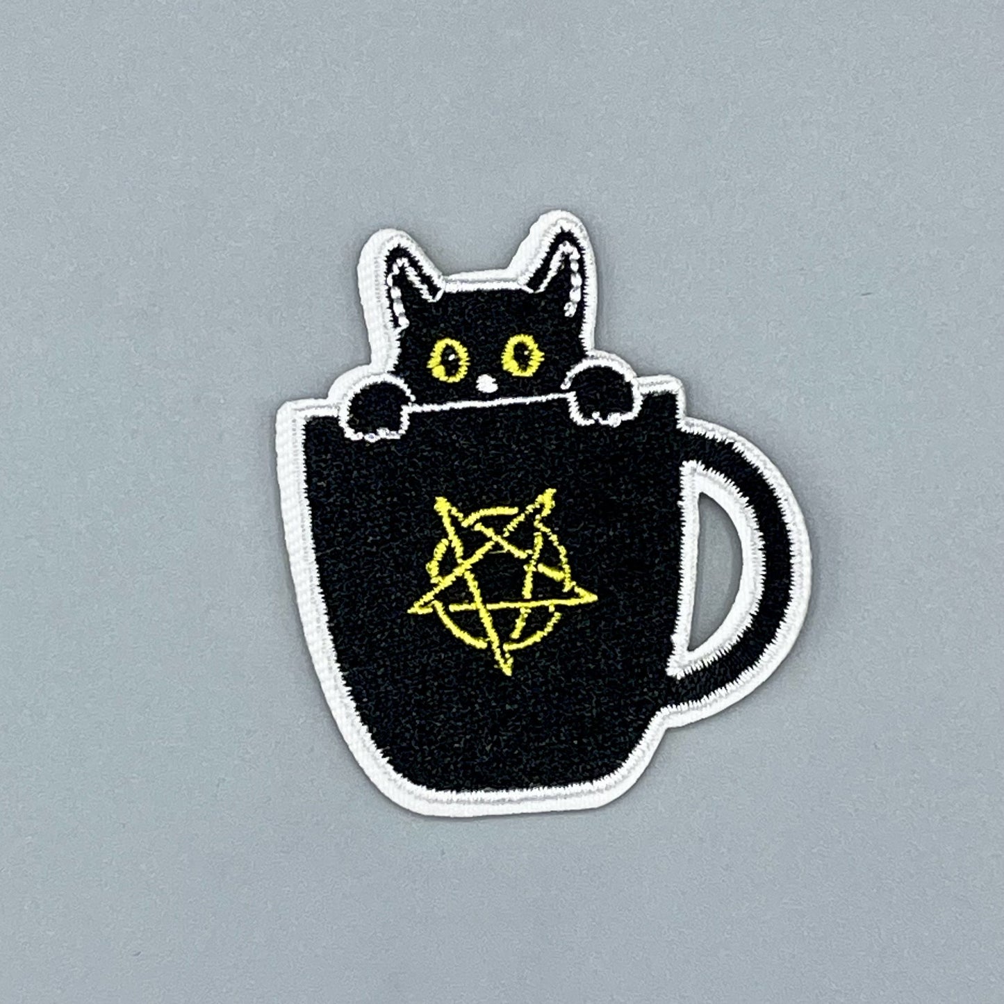 Patch black cat mug