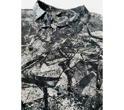 Shatter Button Shirt Black