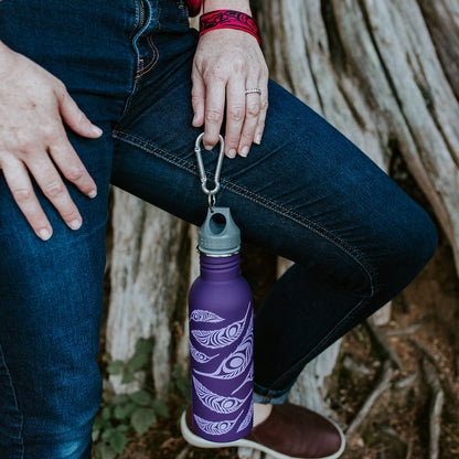 Water Bottle - Feather by Simone Diamond