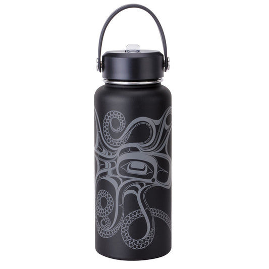 Wide Mouth Insulated Bottles - Octopus (Nuu) by Ernest Swanson, 32 oz