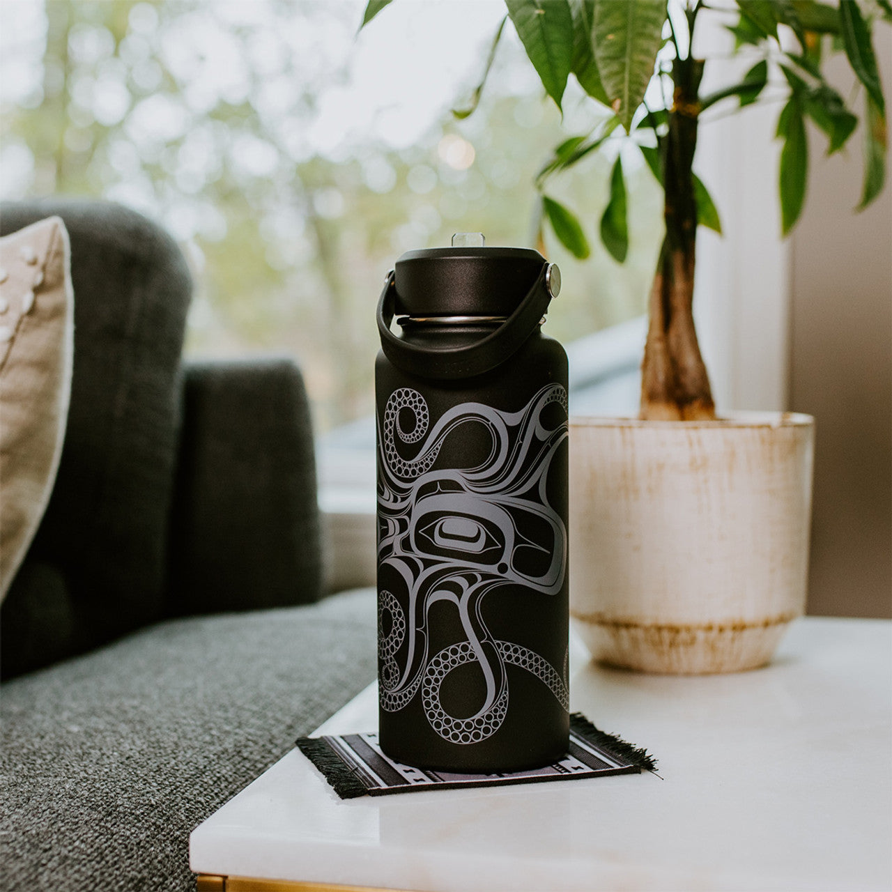 Wide Mouth Insulated Bottles - Octopus (Nuu) by Ernest Swanson, 32 oz