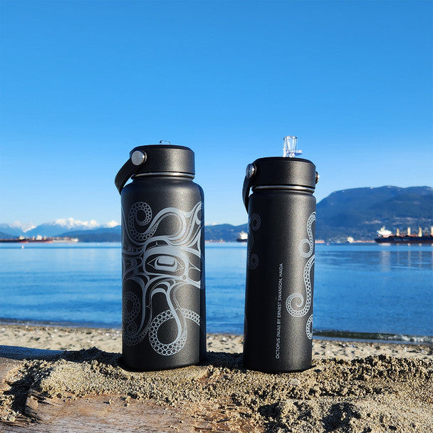 Wide Mouth Insulated Bottles - Octopus (Nuu) by Ernest Swanson, 21 oz