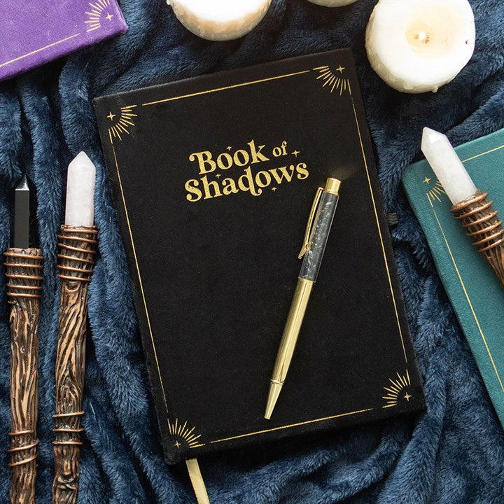 *Book of Shadows Journal with Black Obsidian Crystal Pen