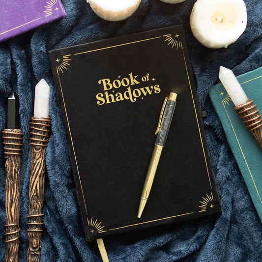 *Book of Shadows Journal with Black Obsidian Crystal Pen