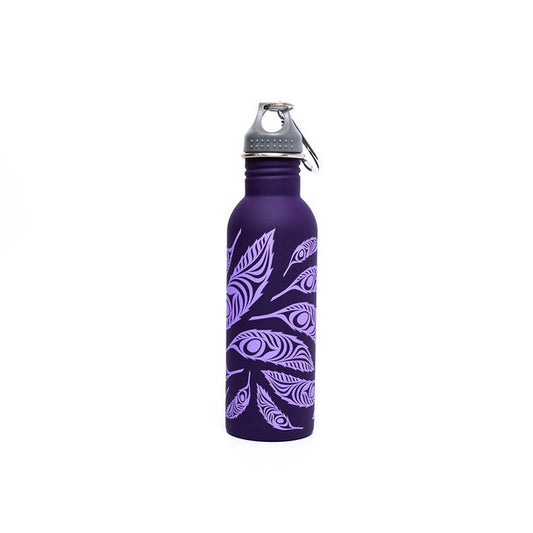 Water Bottle - Feather by Simone Diamond