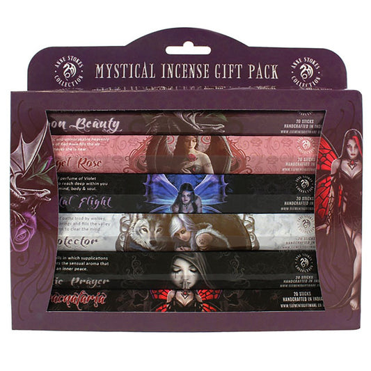 Coffret cadeau de bâtonnets d'encens mystiques par Anne Stokes