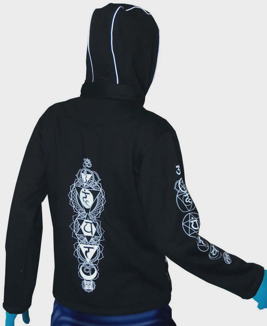 Veste Morph à capuche ronde : Glo Chakra